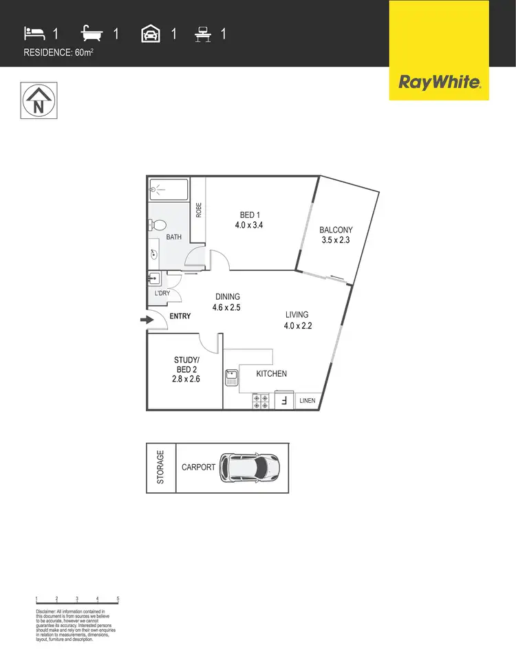 Floorplan of Homely apartment listing, 42/119 Redfern Street, Macquarie ACT 2614