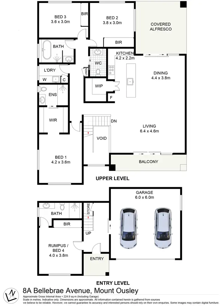 Floorplan of Homely house listing, 8a Bellebrae Avenue, Mount Ousley NSW 2519