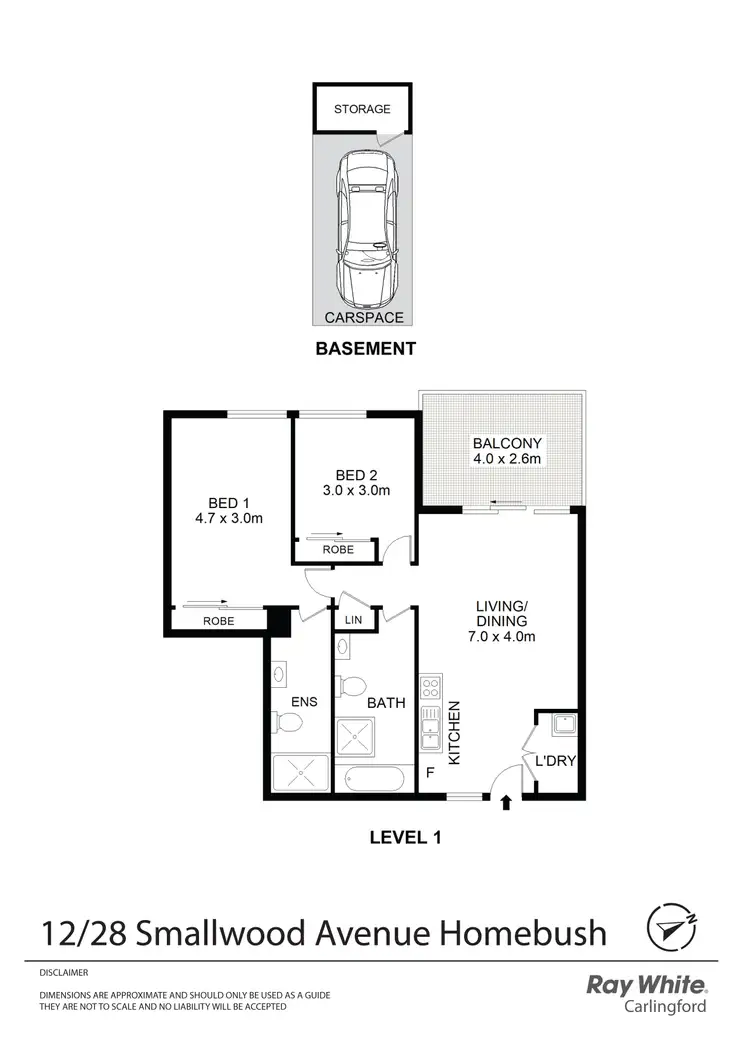 Floorplan of Homely apartment listing, 102/28-32 Smallwood Avenue, Homebush NSW 2140