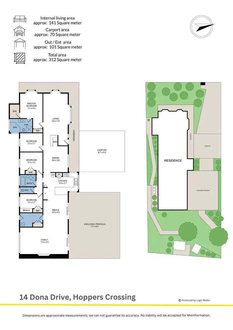 Floorplan of Homely house listing, 14 Dona Drive, Hoppers Crossing VIC 3029