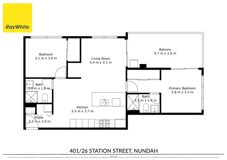 Floorplan of Homely apartment listing, 401/26 Station Street, Nundah QLD 4012