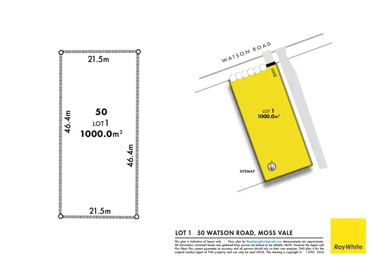 Floorplan of Homely land listing, LOT 1, 50 Watson Road, Moss Vale NSW 2577