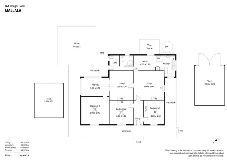Floorplan of Homely house listing, 164 Traeger Road, Mallala SA 5502
