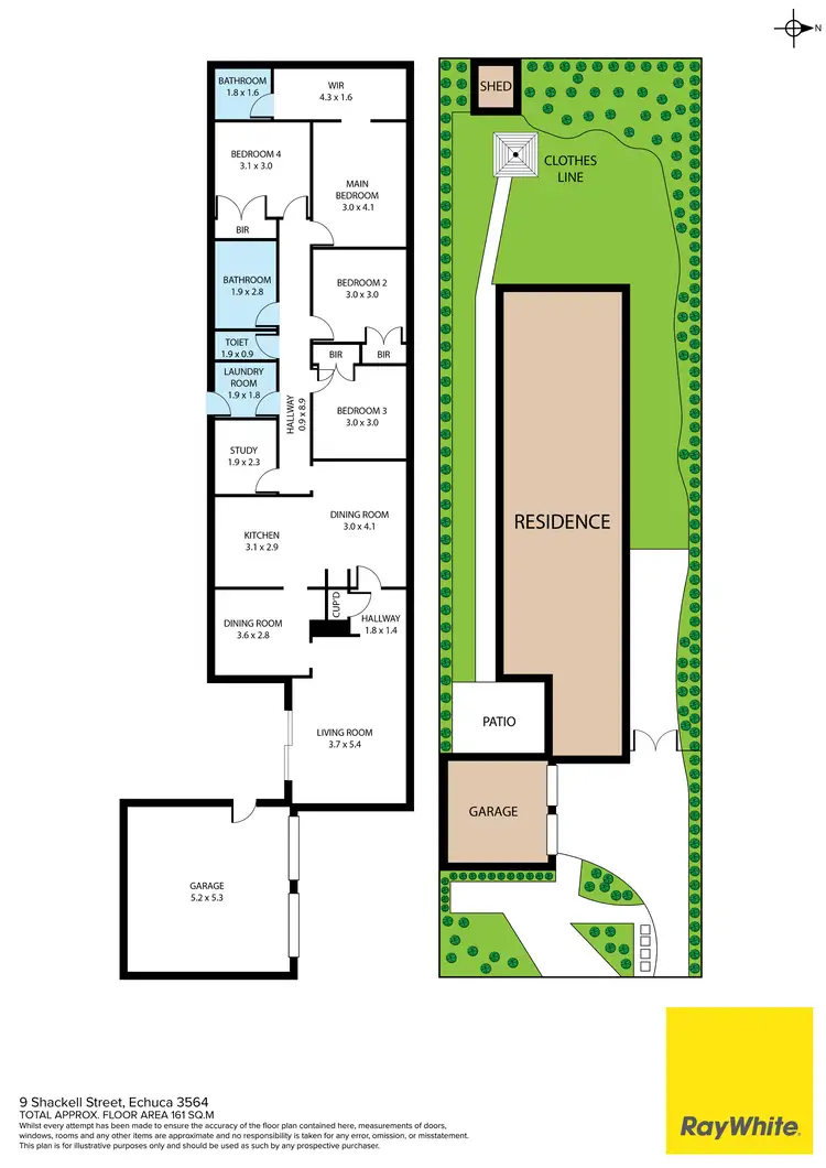Floorplan of Homely house listing, 9 Shackell Street, Echuca VIC 3564