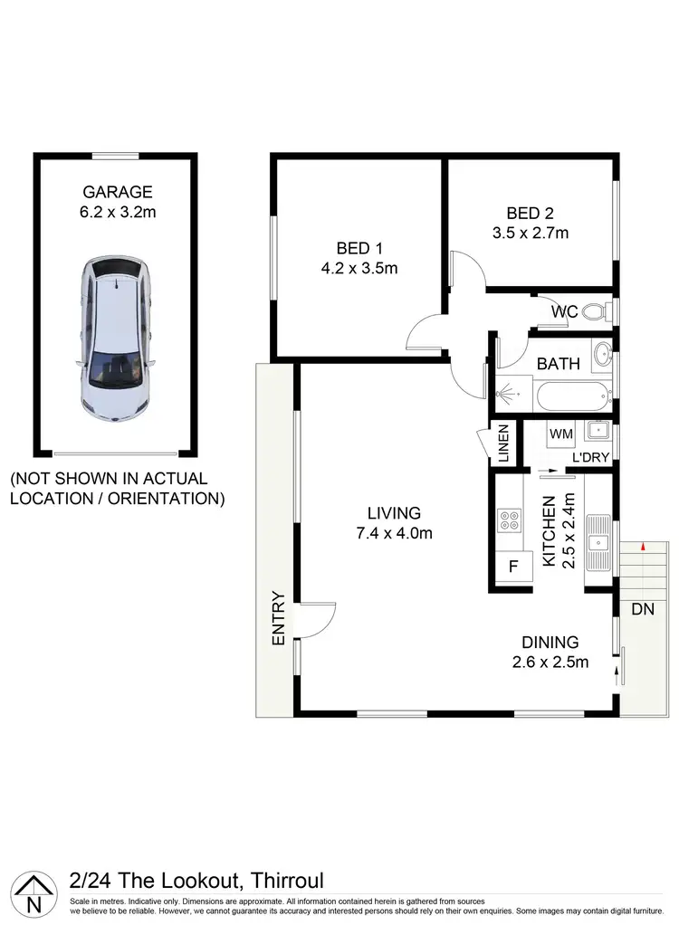 Floorplan of Homely villa listing, 2/24 The Lookout, Thirroul NSW 2515