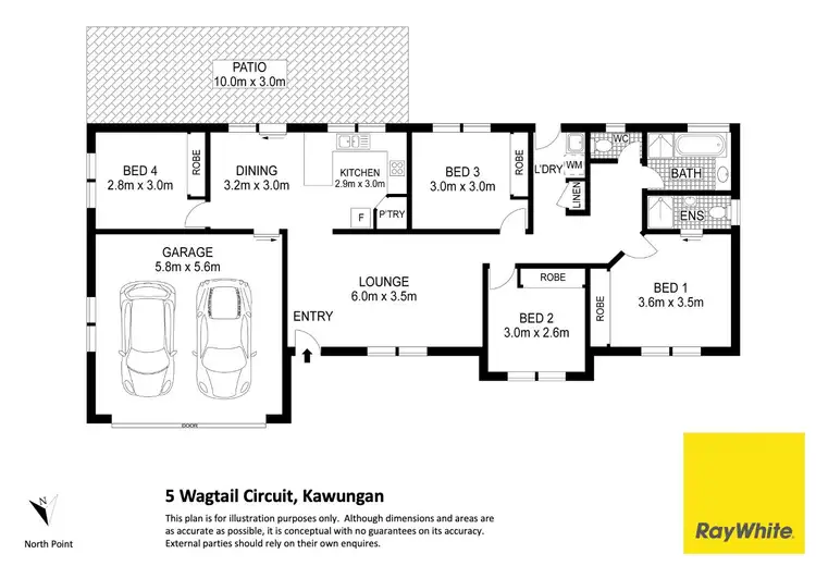 Floorplan of Homely house listing, 5 Wagtail Circuit, Kawungan QLD 4655
