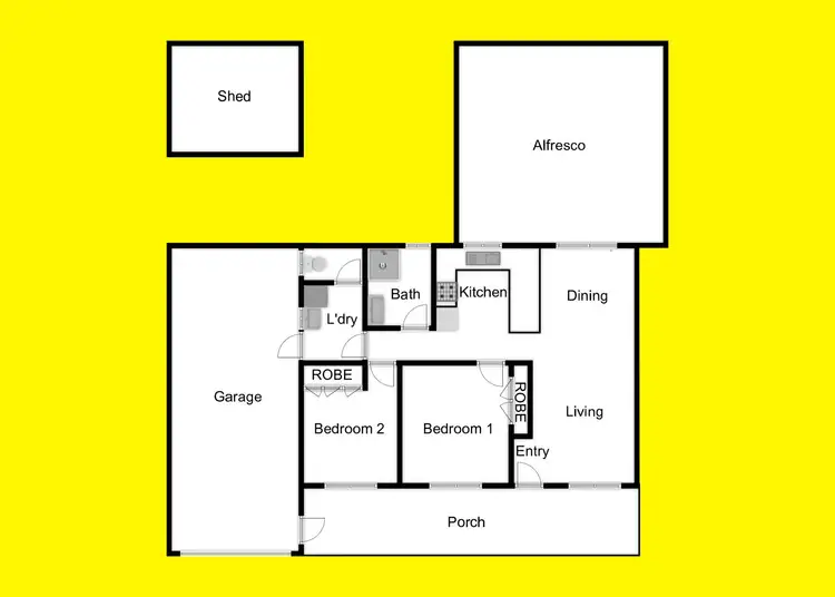 Floorplan of Homely unit listing, 59 Matthew Flinders Drive, Mildura VIC 3500
