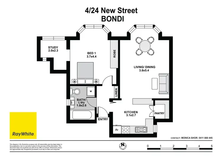 Floorplan of Homely apartment listing, 4/24 New Street, Bondi NSW 2026