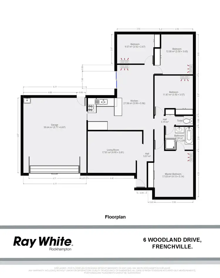 Floorplan of Homely house listing, 6 Woodland Drive, Frenchville QLD 4701