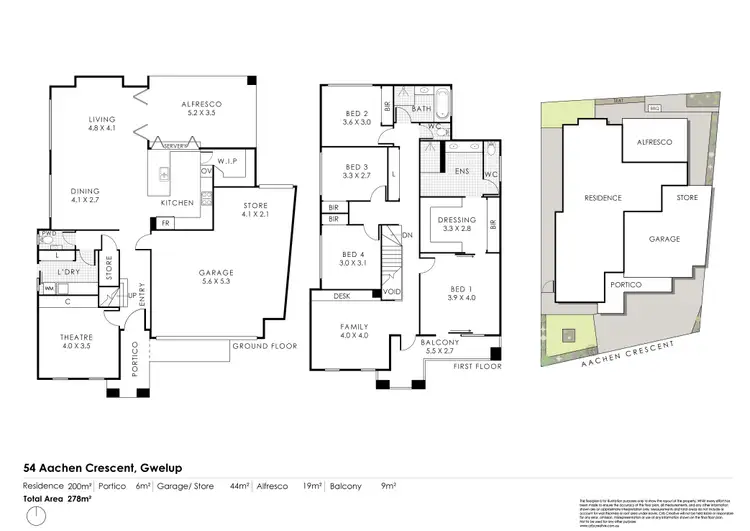 Floorplan of Homely house listing, 54 Aachen Crescent, Gwelup WA 6018