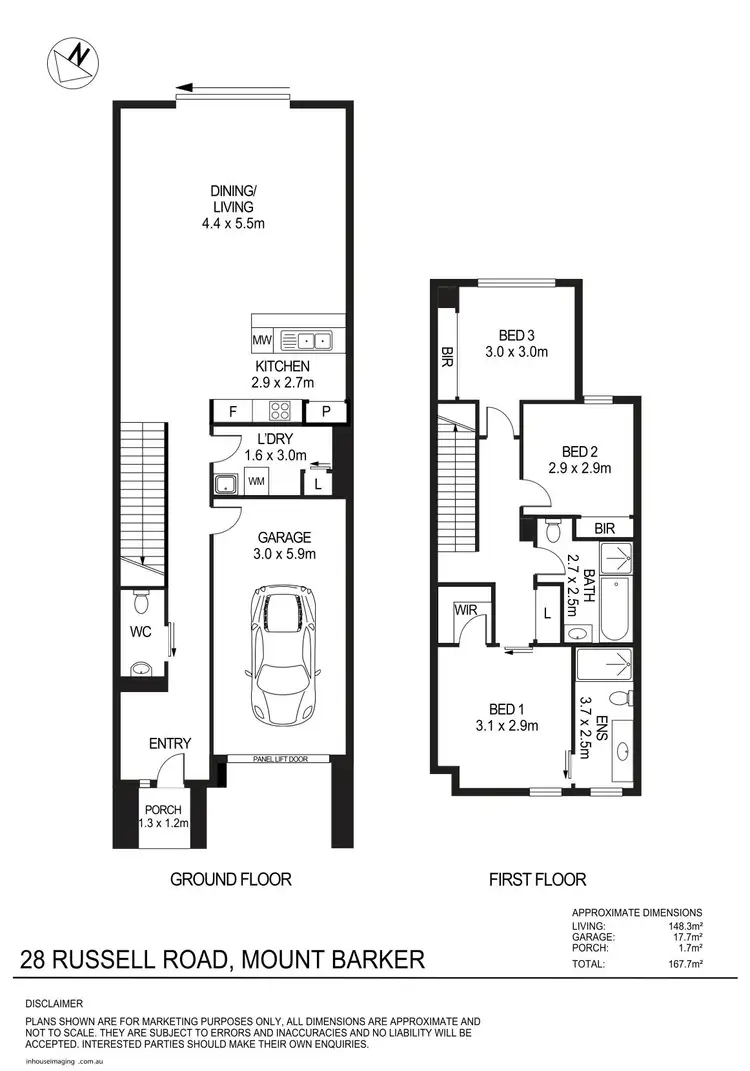 Floorplan of Homely townhouse listing, 28 Russell Road, Mount Barker SA 5251