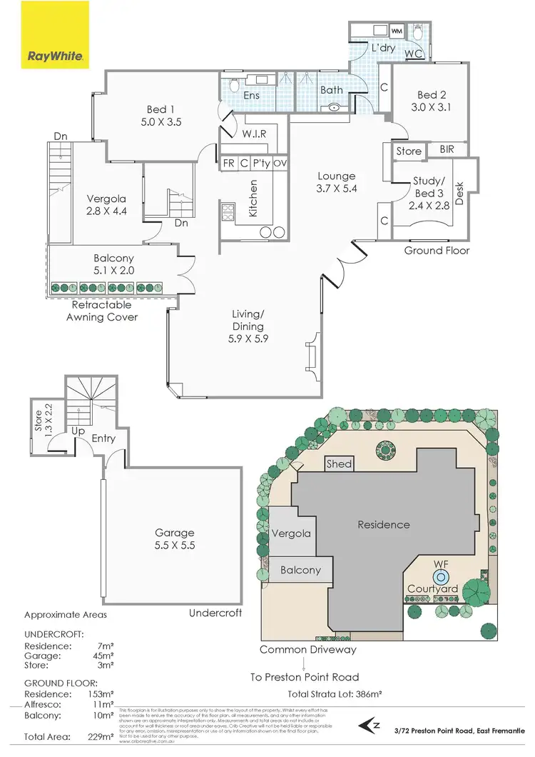Floorplan of Homely house listing, 3/72 Preston Point Road, East Fremantle WA 6158