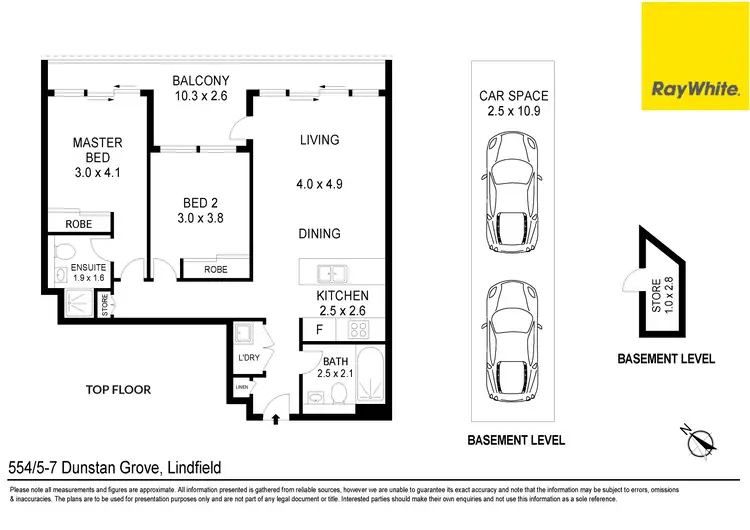 Floorplan of Homely unit listing, 554/5-7 Dunstan Grove, Lindfield NSW 2070