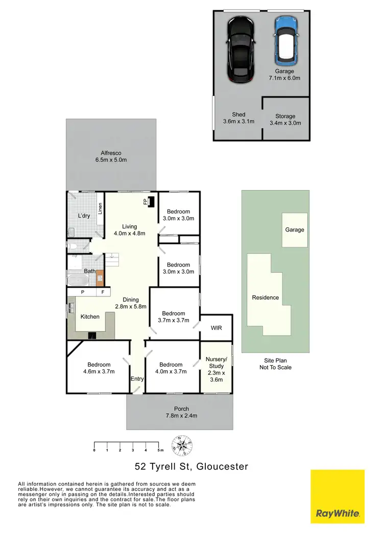 Floorplan of Homely house listing, 52 Tyrell Street, Gloucester NSW 2422