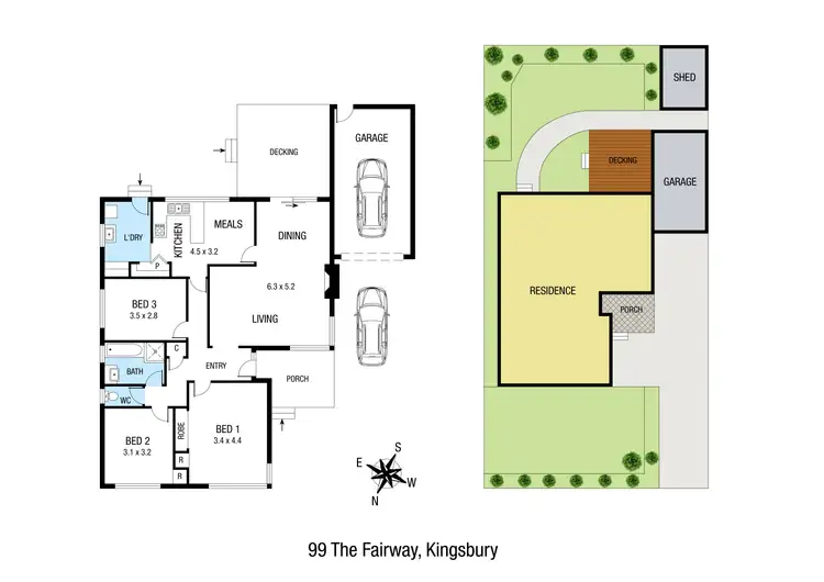 Floorplan of Homely house listing, 99 The Fairway, Kingsbury VIC 3083