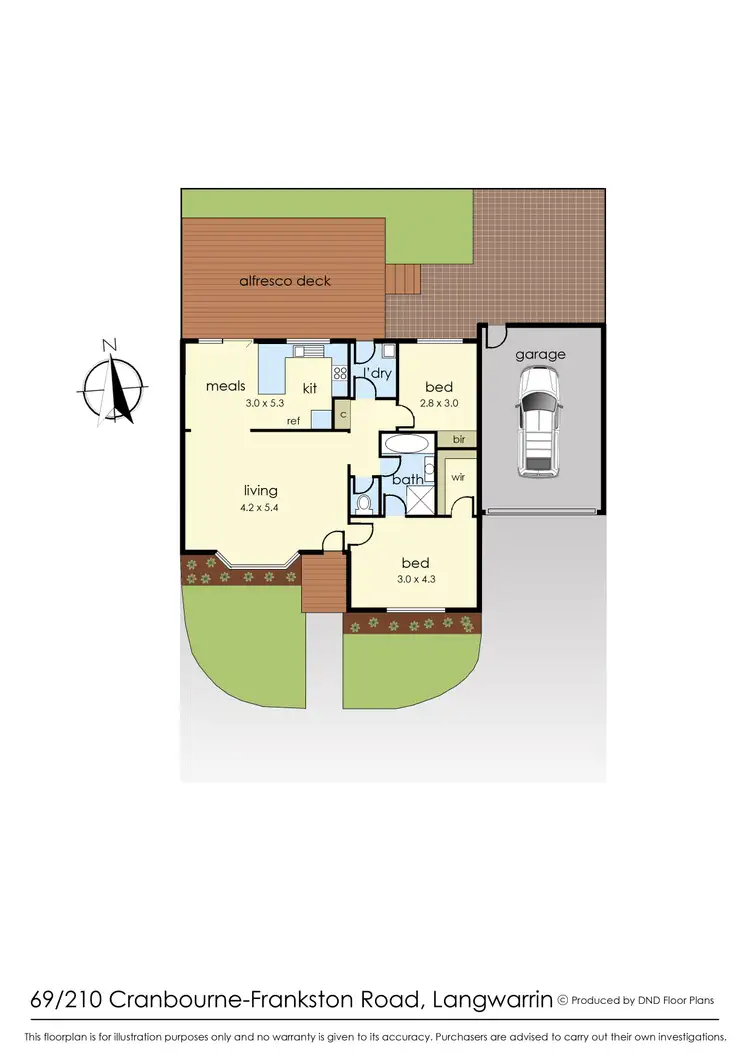 Floorplan of Homely unit listing, 69/210 Cranbourne - Frankston Road, Langwarrin VIC 3910