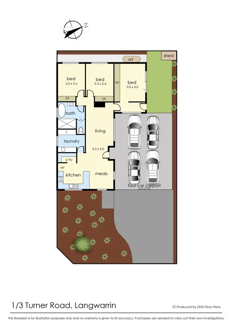 Floorplan of Homely house listing, 1/3 Turner Road, Langwarrin VIC 3910