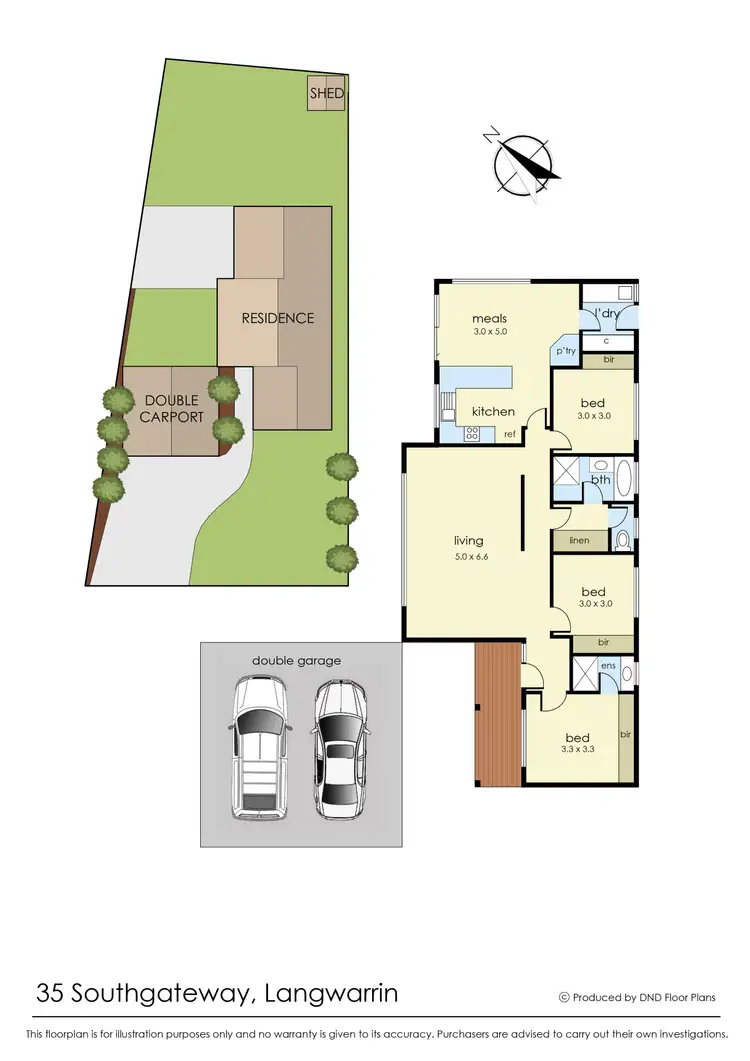 Floorplan of Homely house listing, 35 Southgateway, Langwarrin VIC 3910