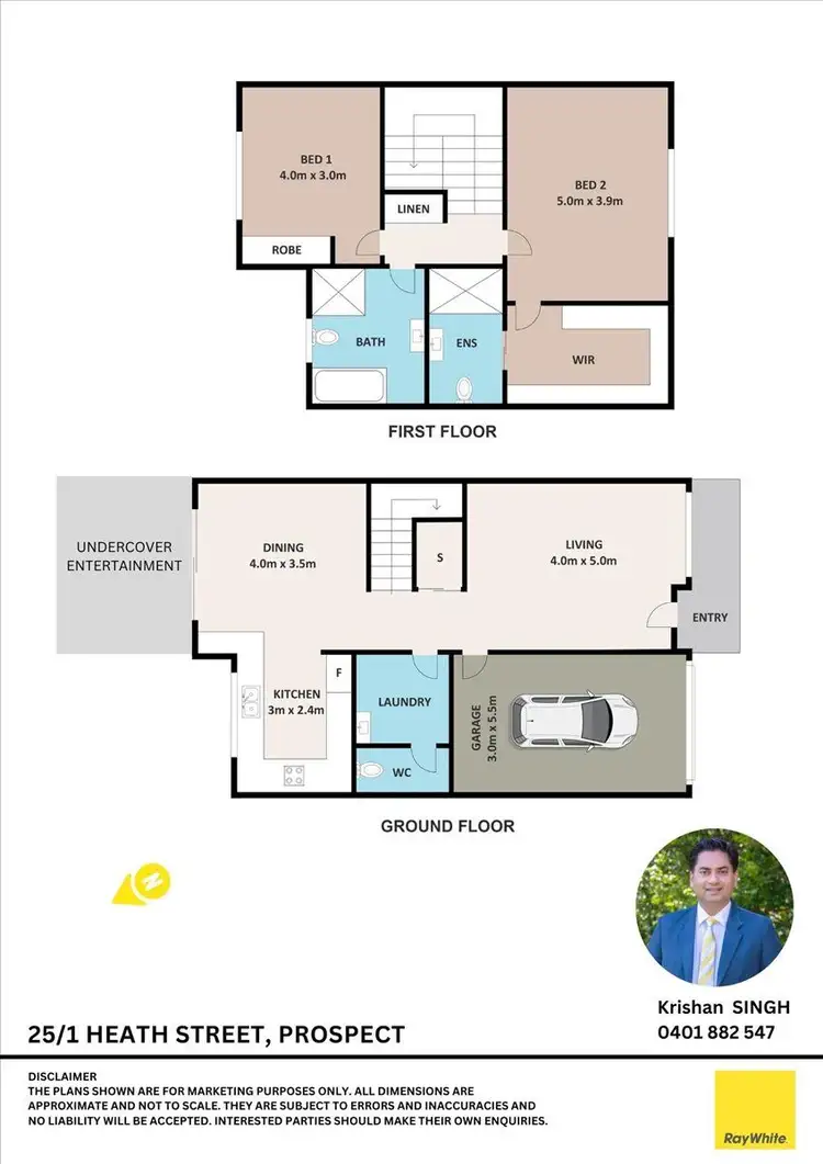 Floorplan of Homely townhouse listing, 25/1 Heath Street, Prospect NSW 2148