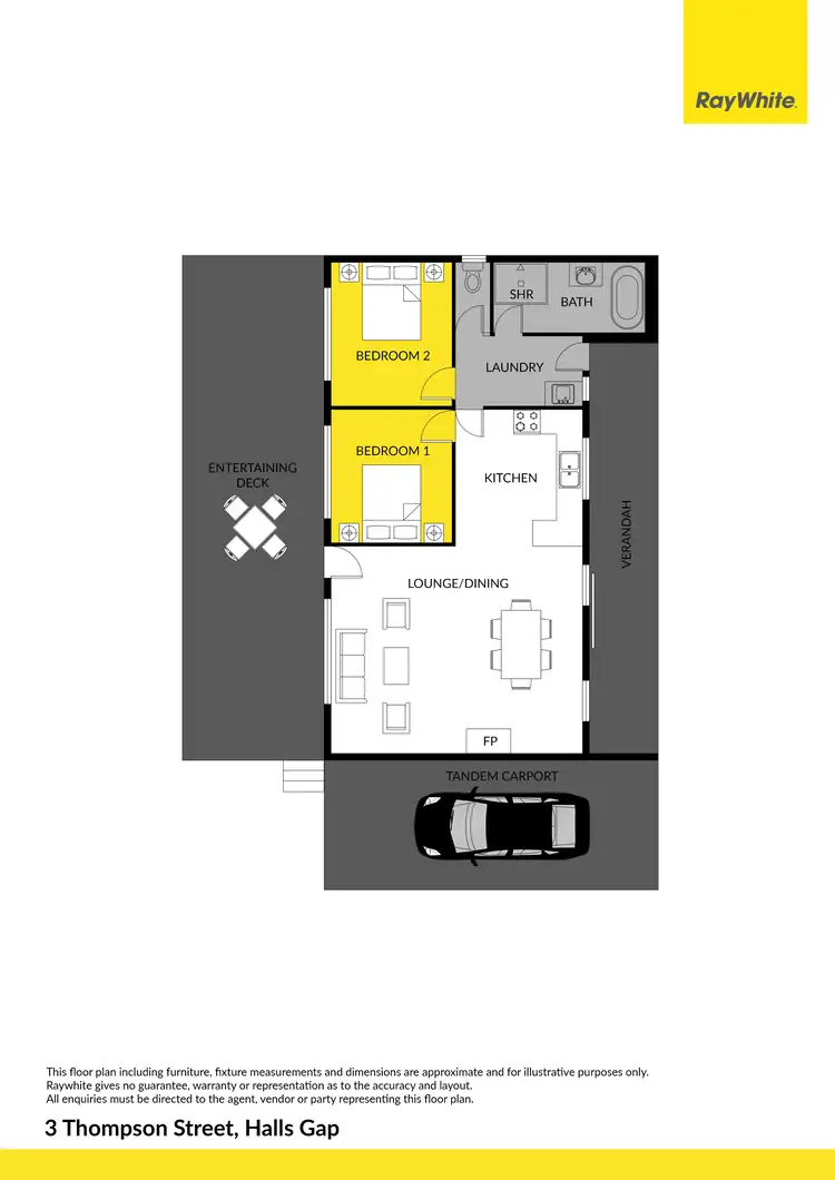 Floorplan of Homely house listing, 3 Thompson Street, Halls Gap VIC 3381