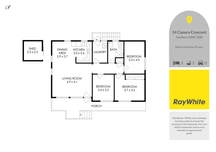 Floorplan of Homely house listing, 14 Caoura Crescent, Goulburn NSW 2580