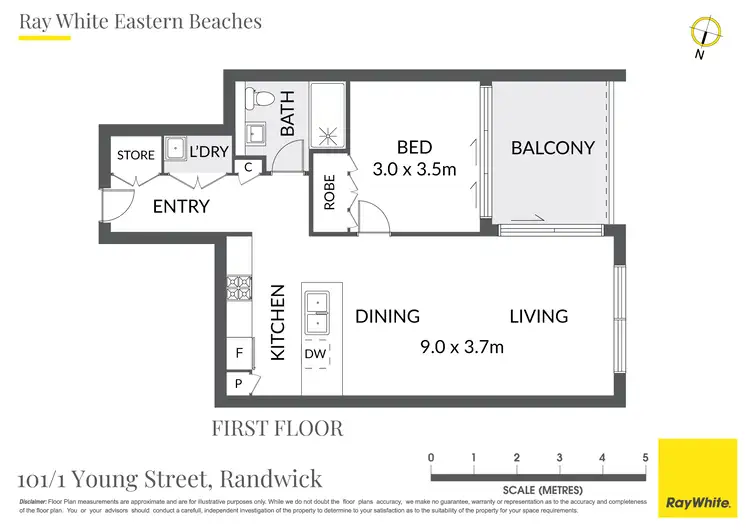 Floorplan of Homely apartment listing, 101/1 Young Street, Randwick NSW 2031
