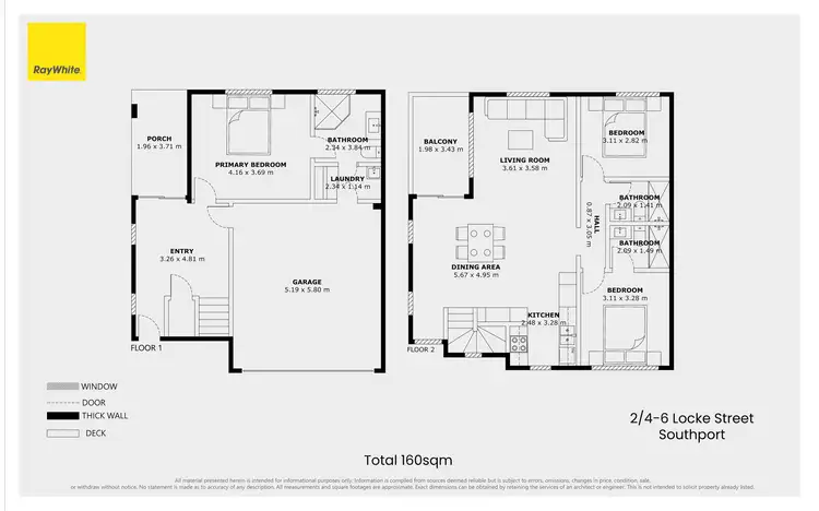Floorplan of Homely townhouse listing, 2/4-6 Locke Street, Southport QLD 4215