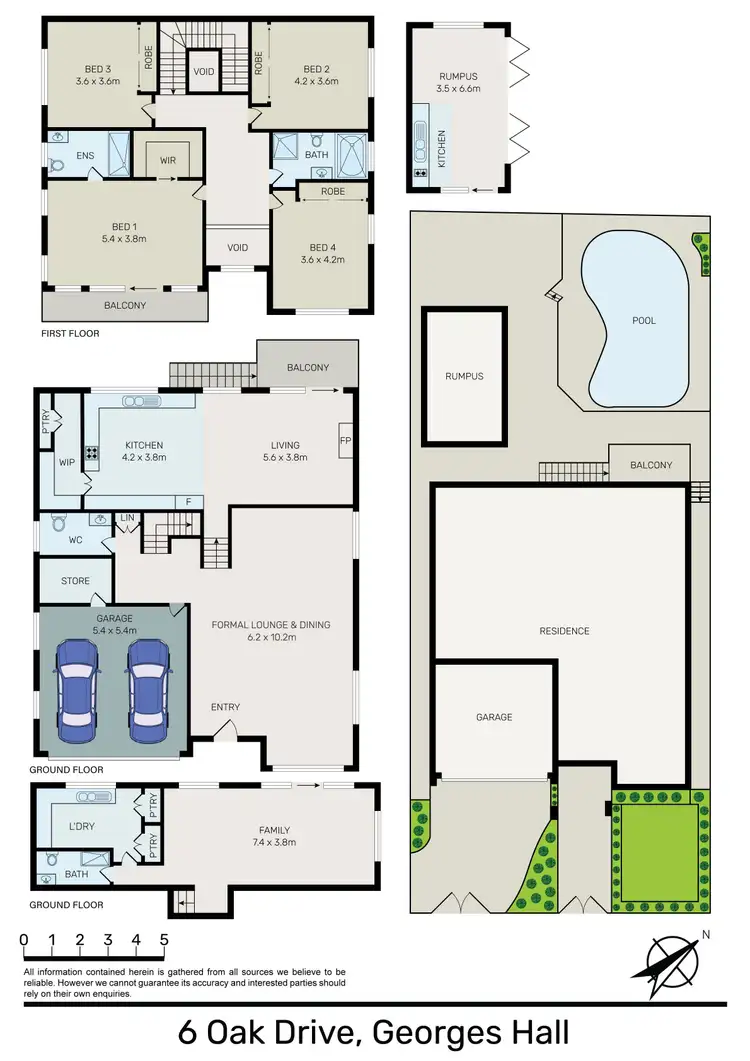 Floorplan of Homely house listing, 6 Oak Drive, Georges Hall NSW 2198