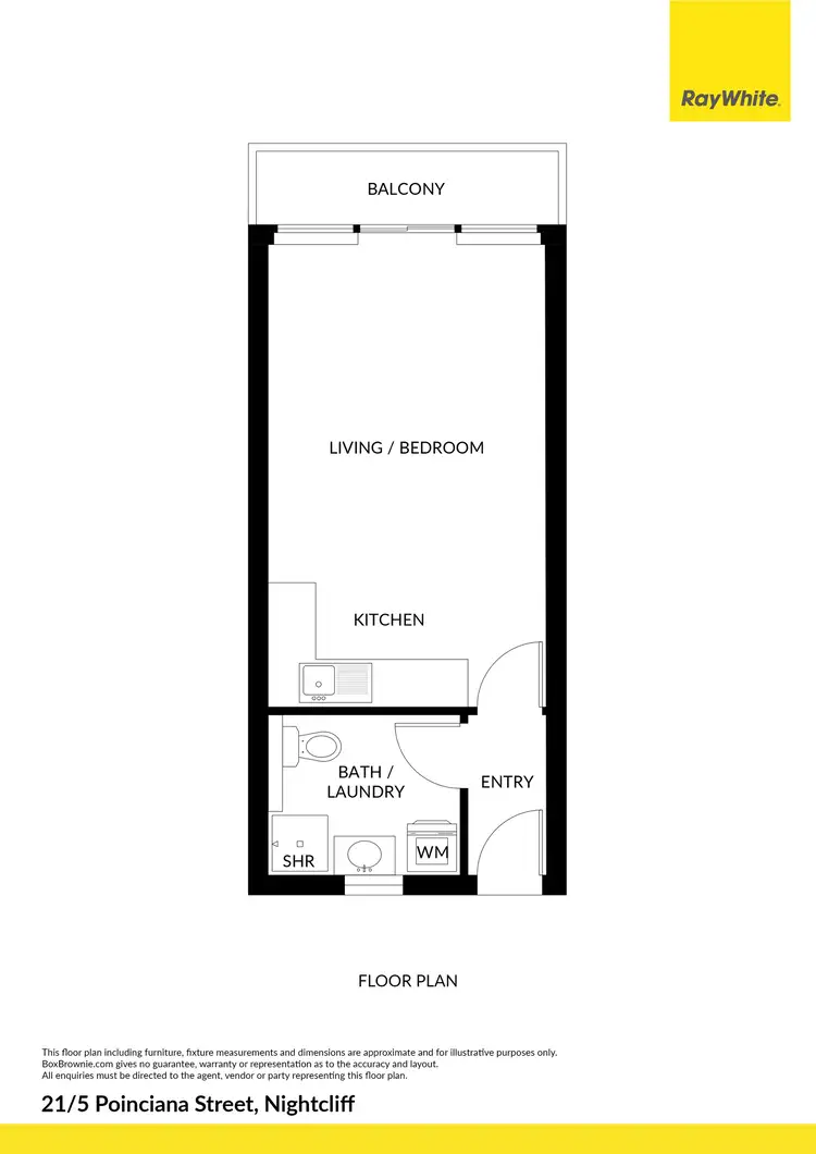 Floorplan of Homely studio listing, 21/5 Poinciana Street, Nightcliff NT 810