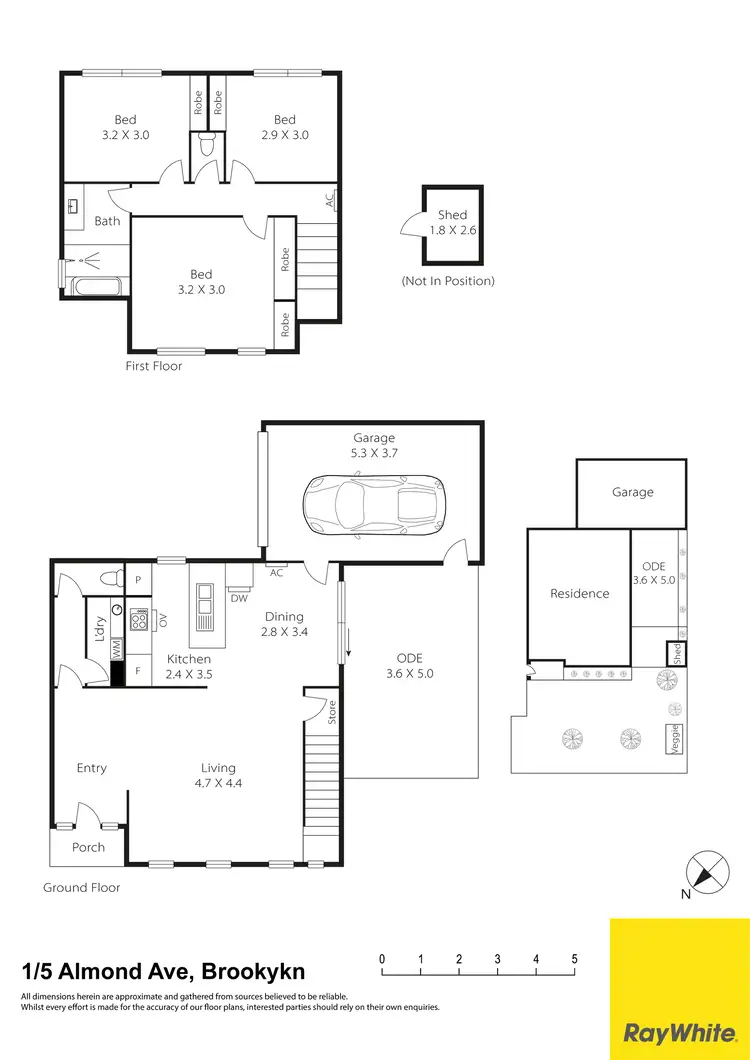 Floorplan of Homely townhouse listing, 1/5 Almond Avenue, Brooklyn VIC 3012