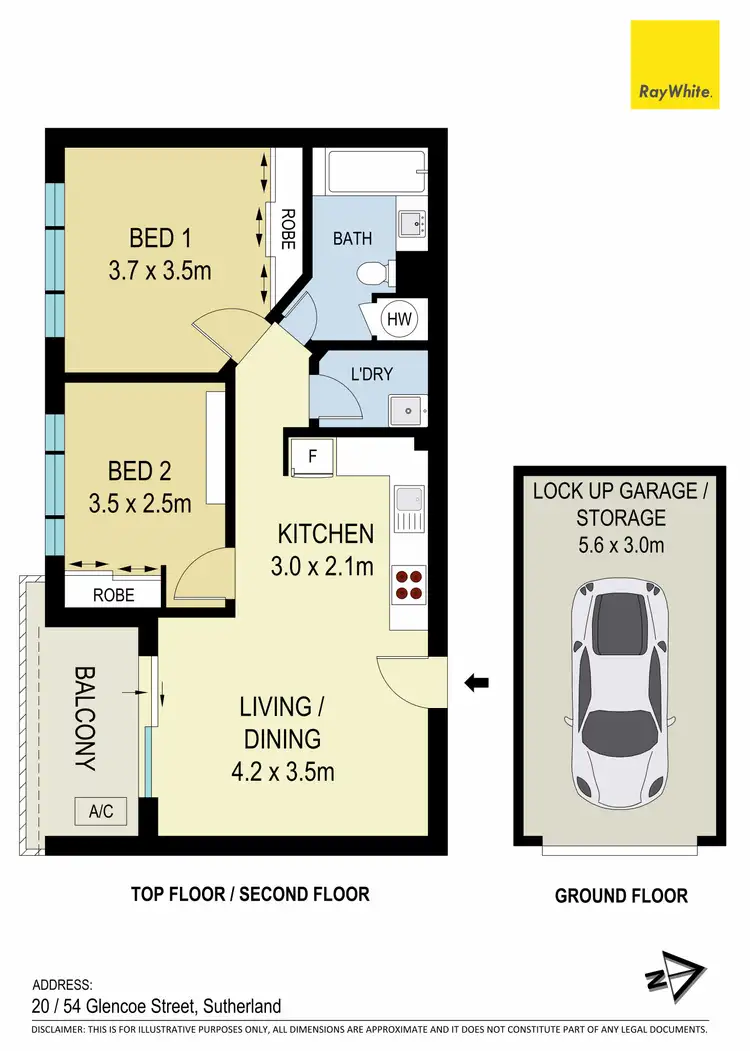 Floorplan of Homely unit listing, 20/54 Glencoe Street (Access Via 24-26 Clio Street), Sutherland NSW 2232
