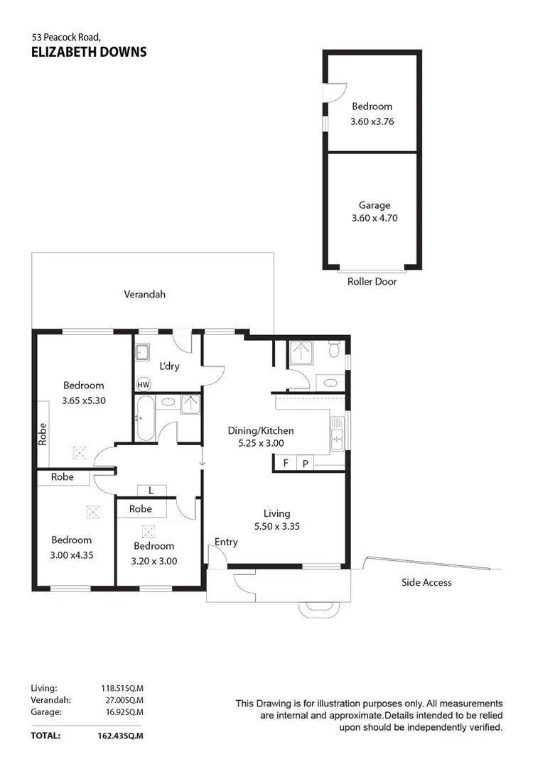 Floorplan of Homely house listing, 52 Peacock Road, Elizabeth Downs SA 5113