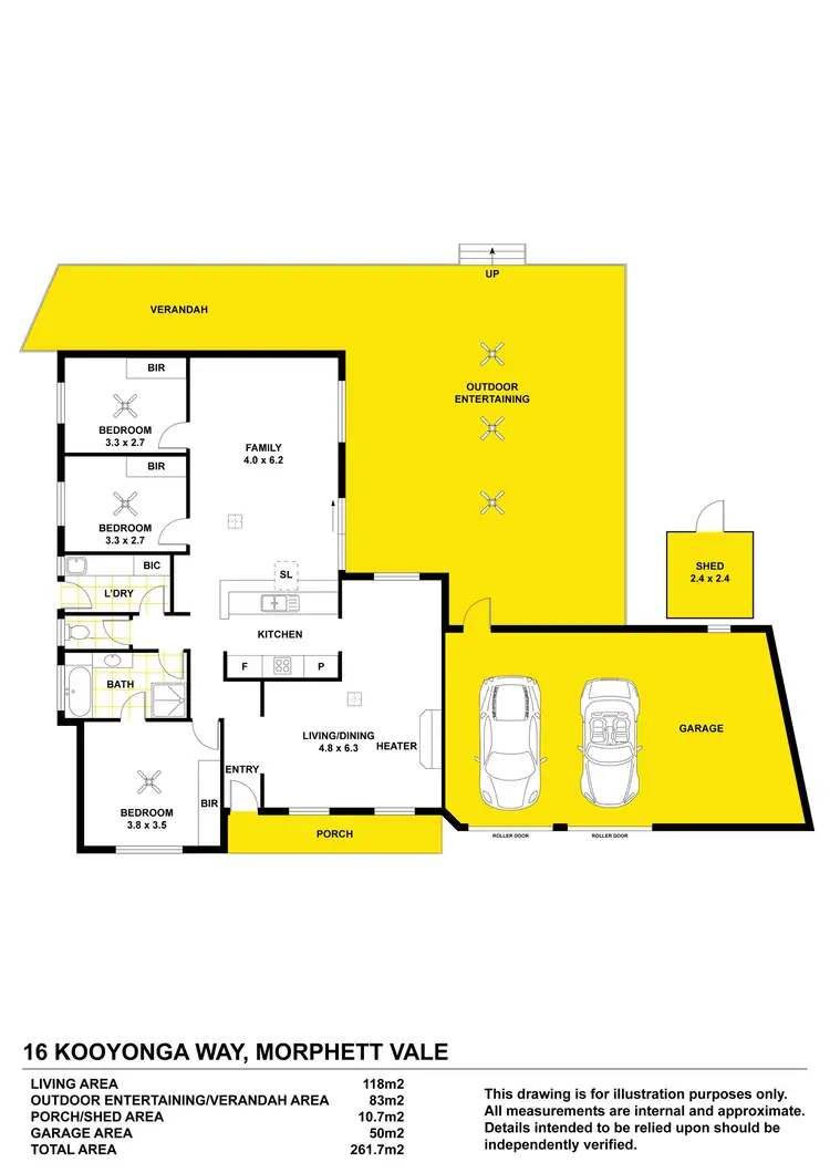 Floorplan of Homely house listing, 16 Kooyonga Way, Morphett Vale SA 5162