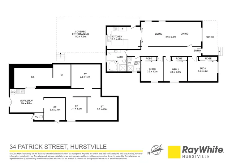 Floorplan of Homely house listing, 34 Patrick Street, Hurstville NSW 2220