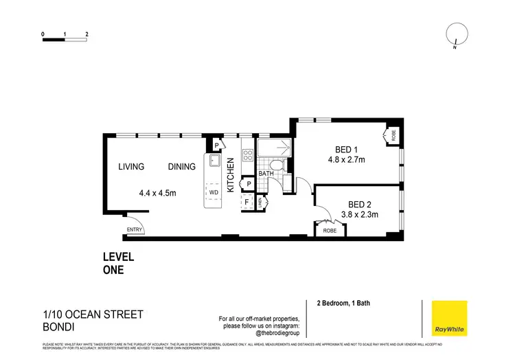 Floorplan of Homely apartment listing, 1/10 Ocean Street, Bondi NSW 2026