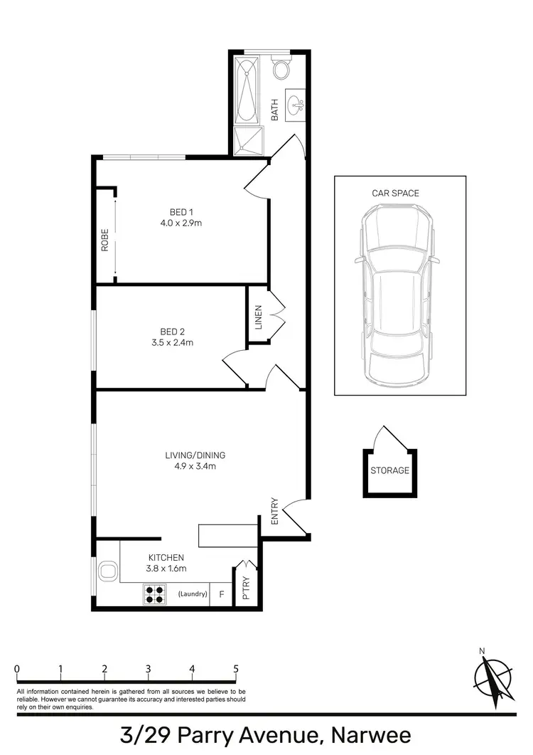 Floorplan of Homely unit listing, 3/29 Parry Avenue, Narwee NSW 2209