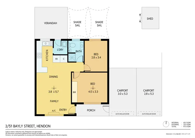 Floorplan of Homely unit listing, 2/51 Bayly Street, Hendon SA 5014