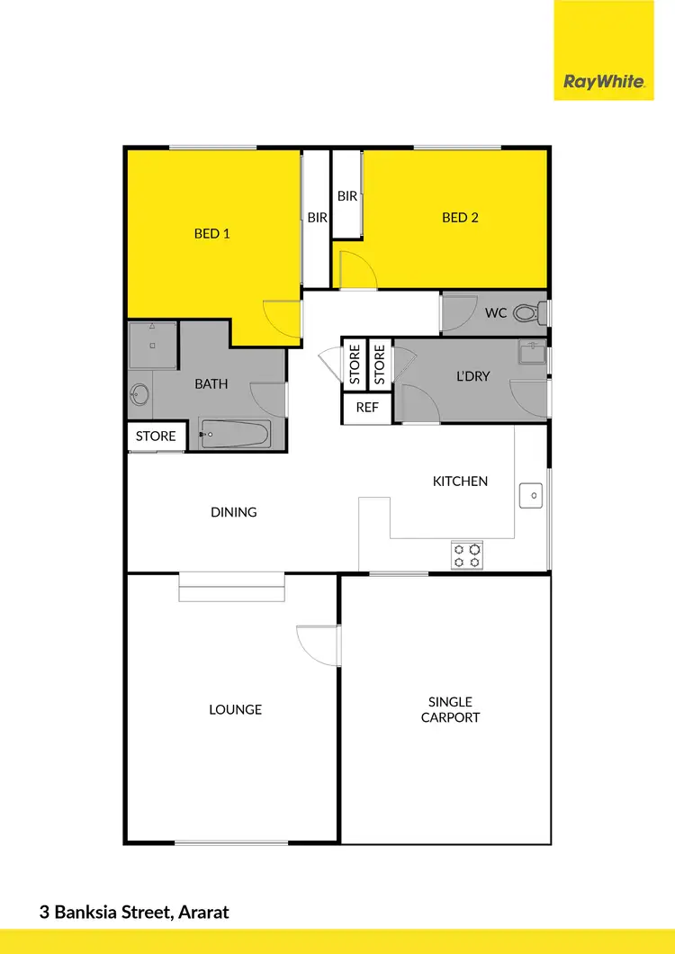 Floorplan of Homely house listing, 3 Banksia Street, Ararat VIC 3377