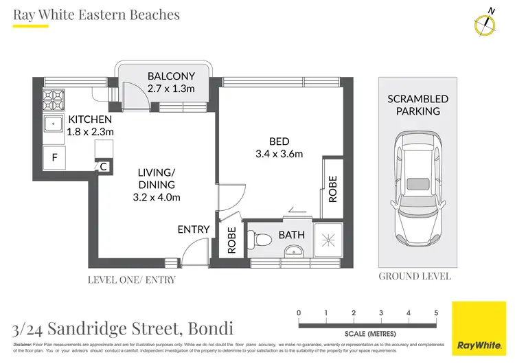 Floorplan of Homely apartment listing, 3/24 Sandridge Street, Bondi NSW 2026
