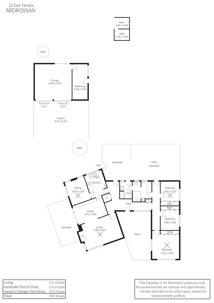 Floorplan of Homely house listing, 32 East Terrace, Ardrossan SA 5571