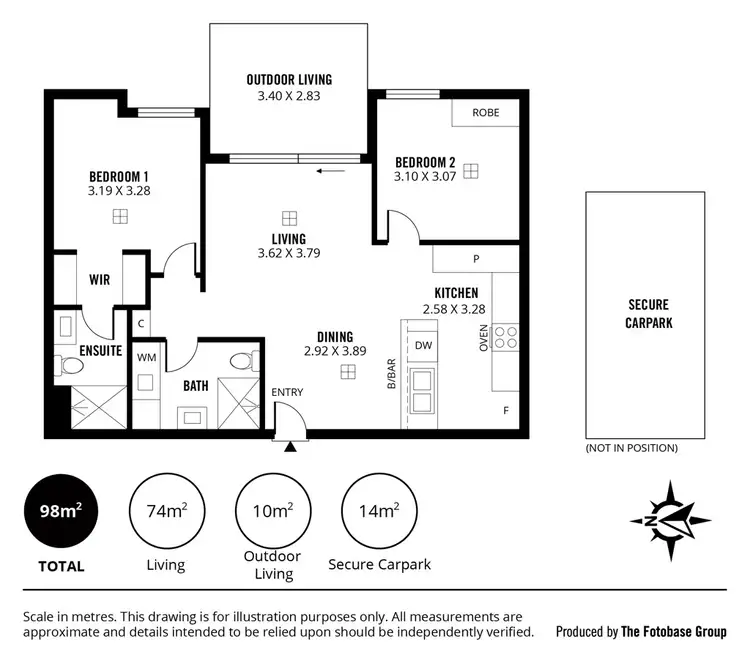 Floorplan of Homely apartment listing, 203/55 Phillips Street, West Lakes SA 5021