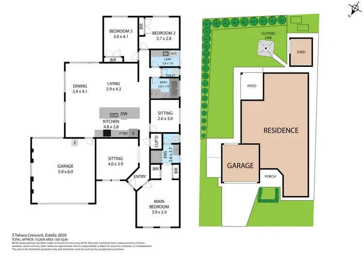 Floorplan of Homely house listing, 3 Tahara Crescent, Estella NSW 2650