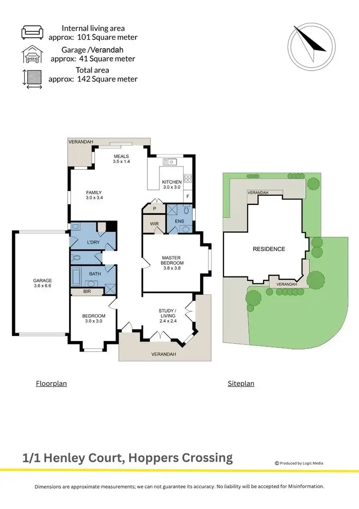 Floorplan of Homely house listing, 1/1 Henley Court, Hoppers Crossing VIC 3029