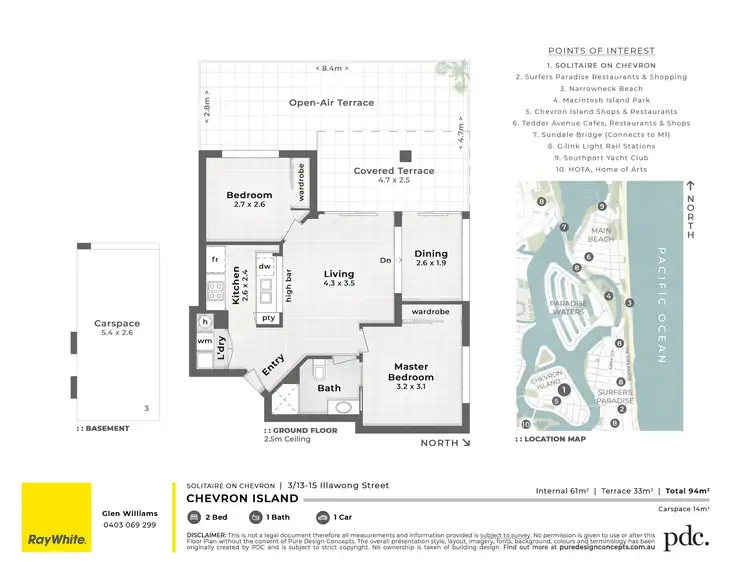 Floorplan of Homely apartment listing, 3/13 Illawong Street, Chevron Island QLD 4217