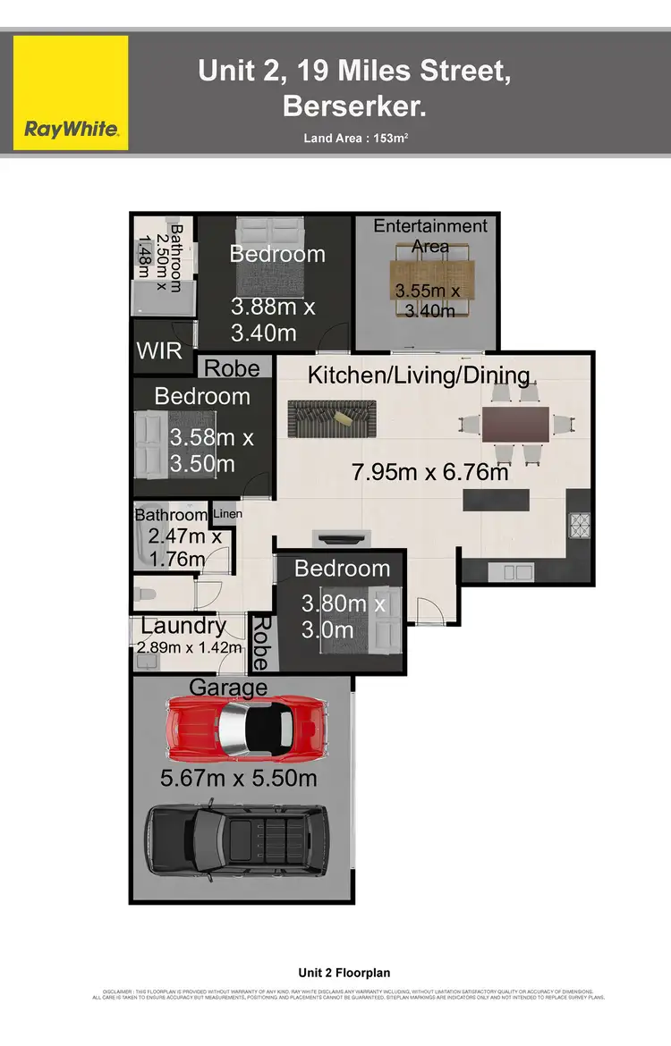 Floorplan of Homely unit listing, 2/19 Miles Street, Berserker QLD 4701