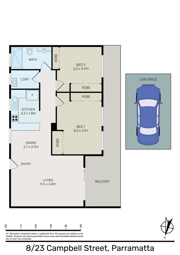 Floorplan of Homely apartment listing, 8/23 Campbell Street, Parramatta NSW 2150