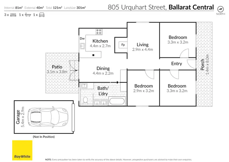 Floorplan of Homely house listing, 805 Urquhart Street, Ballarat Central VIC 3350