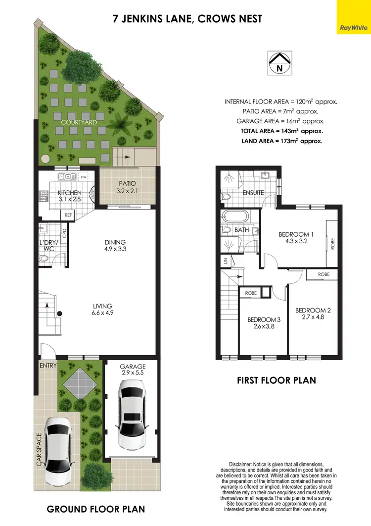 Floorplan of Homely townhouse listing, 7 Jenkins Lane, Crows Nest NSW 2065