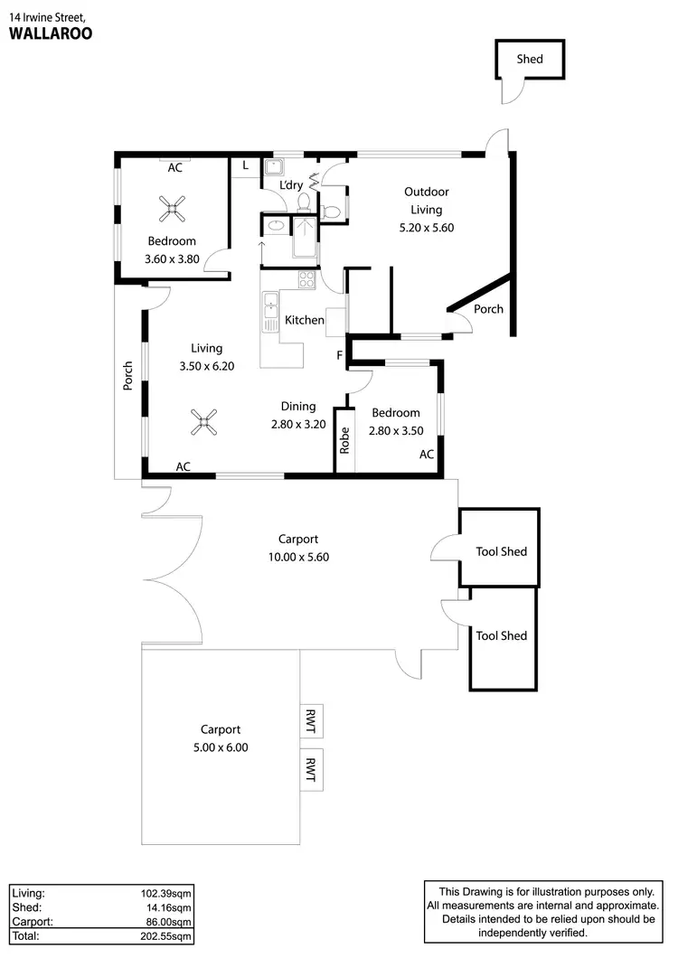 Floorplan of Homely house listing, 14 Irwine Street, Wallaroo SA 5556