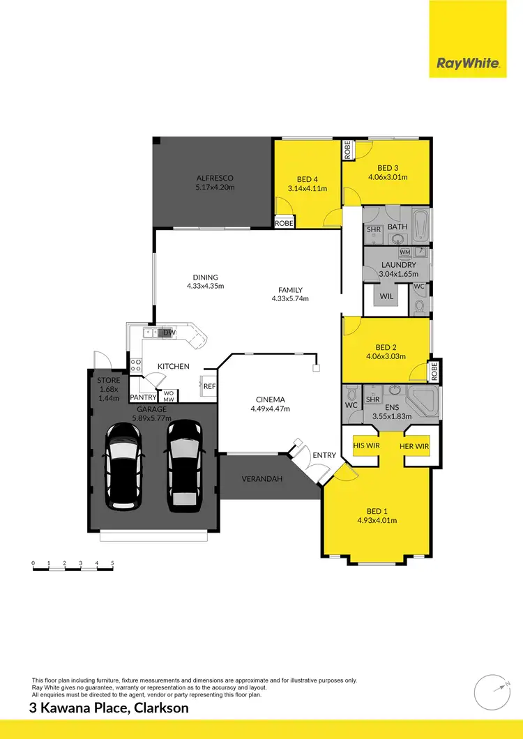 Floorplan of Homely house listing, 3 Kawana Place, Clarkson WA 6030